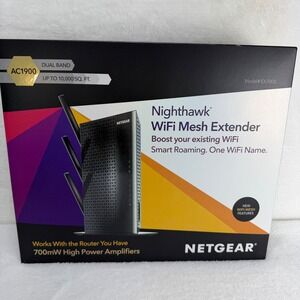 Netgear Nighthawk AC1900 Smart WiFi Router R7000 Dual Band Gigabit Black